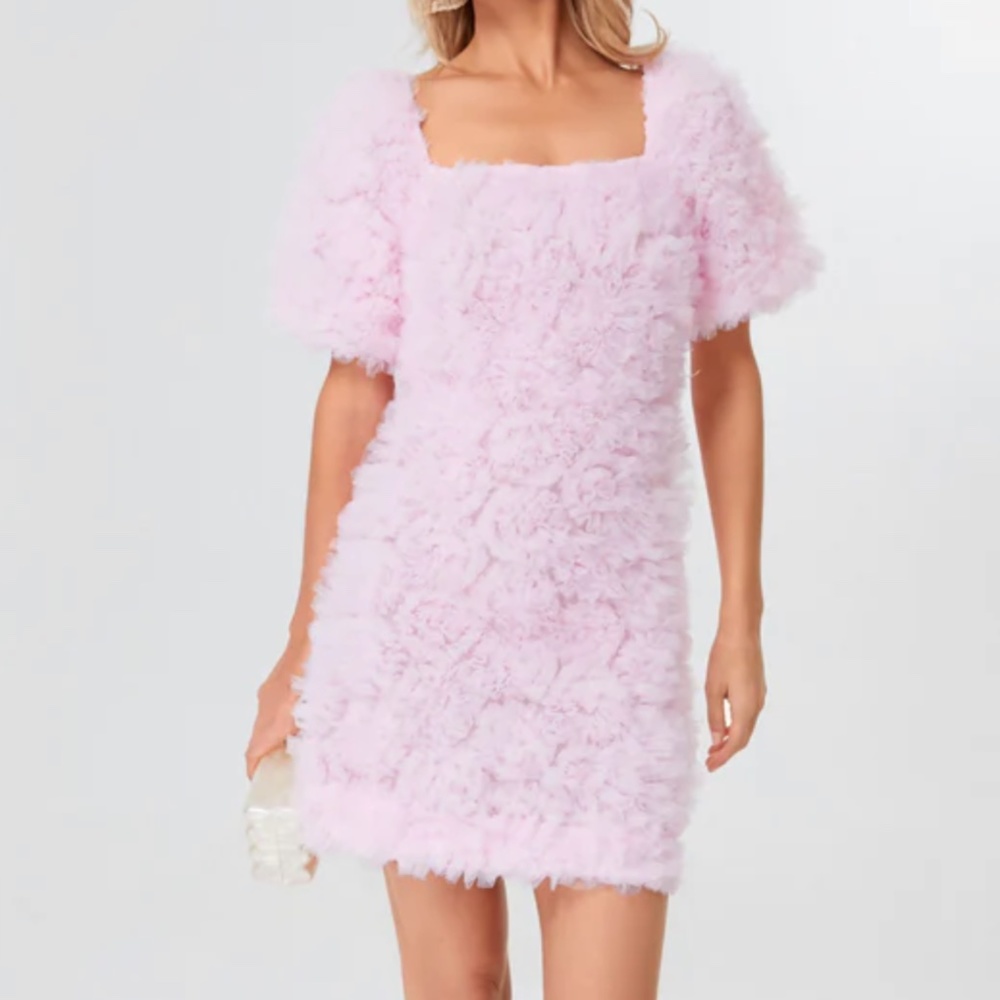 Hyacinth House/Tuckernuck *worn once* pink textured Cora mini dress